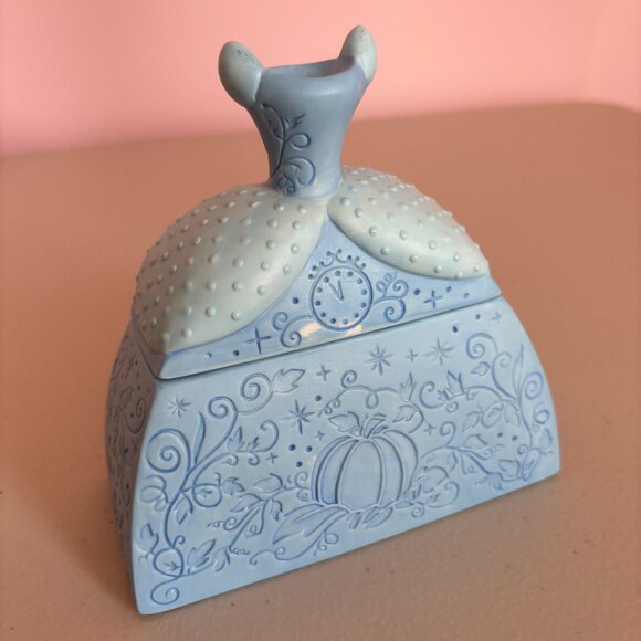 Disney Princess Ceramic Treasure Box Jewelry Box Cinderella Hallmark - Picture 4 of 9